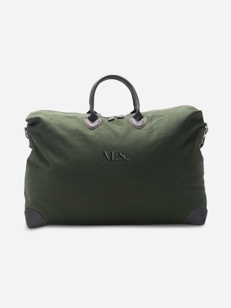 Customizable Canvas Green Large Unisex Travel Bag – Ad Hoc Atelier