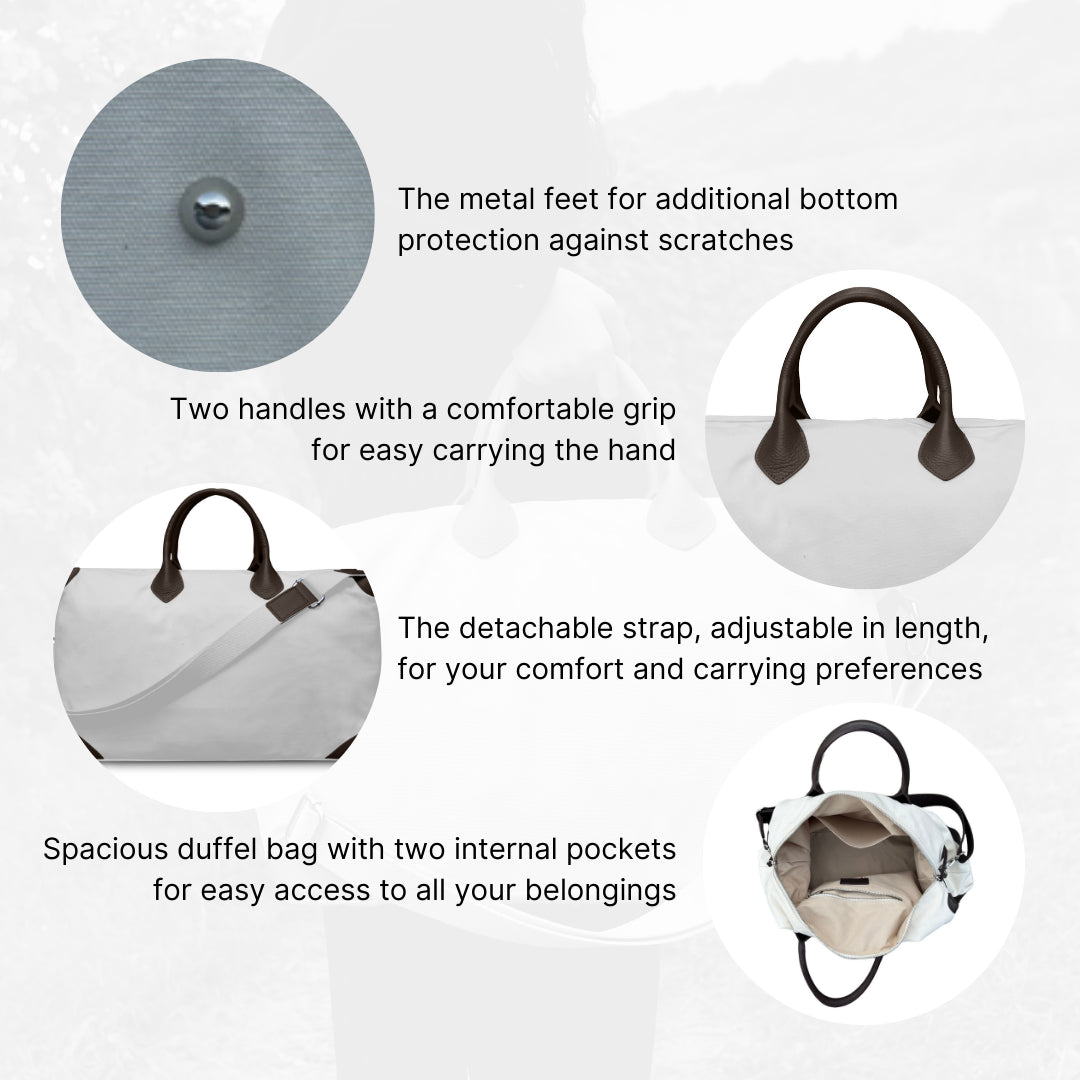 Weekender Small - White & Dark Brown