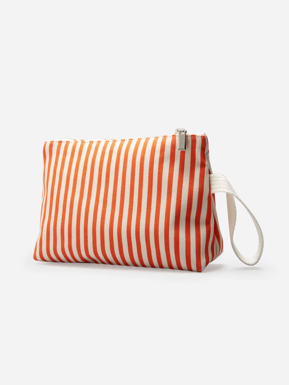 Italian Cotton Striped Red Clutch Bag Greta - 03