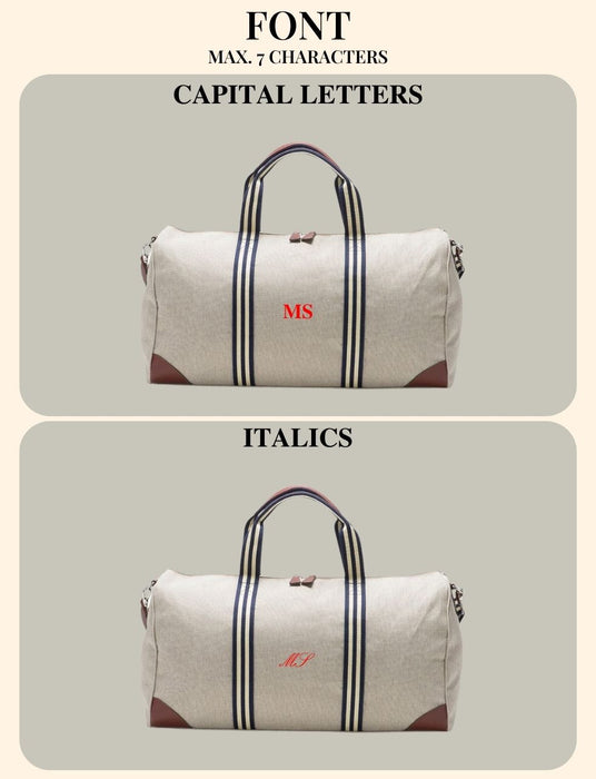 Italian Linen Canvas Travel Bag Boston - 08