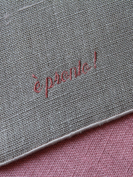  Personalized Black Linen Table Placemat - Made in Italy - 04