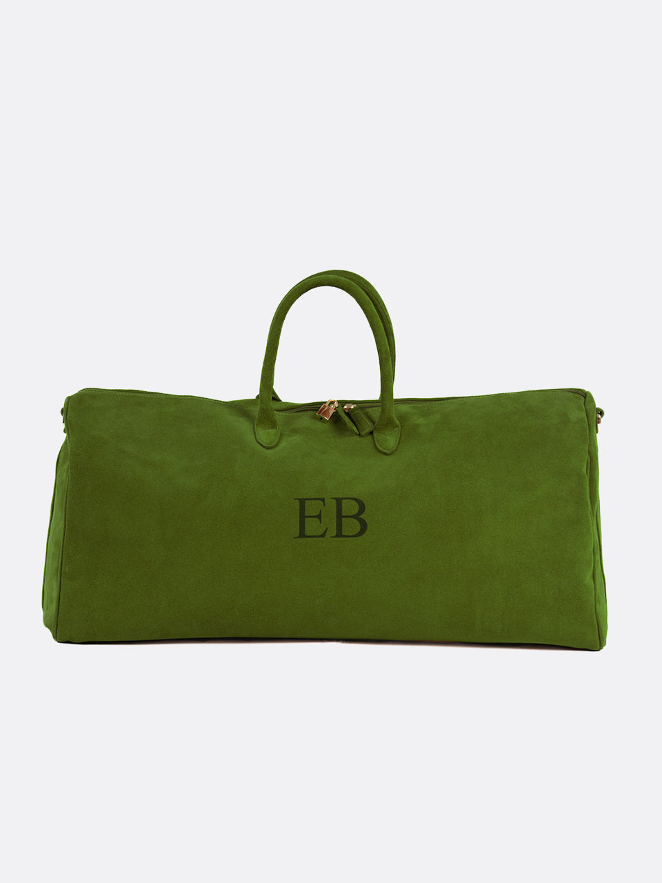 Unisex Italian Suede Leather Globetrotter Travel Bag - Green - 07