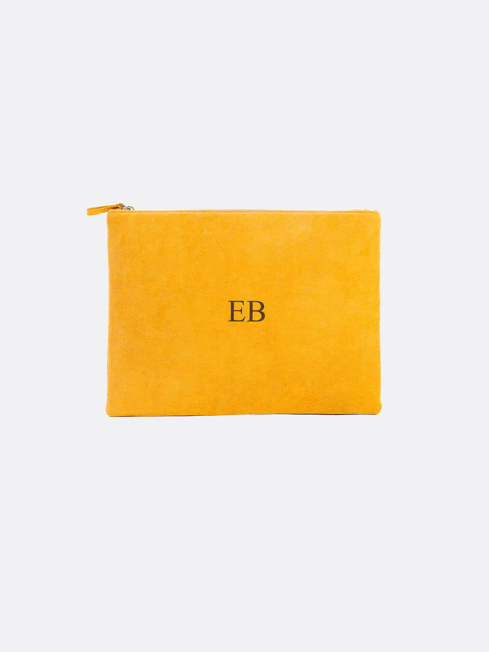 Italian Suede Leather Laptop Case - Yellow - 14