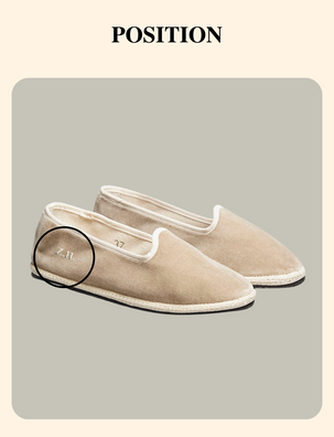 Velvet Beige Flat Shoes - Handmade in Italy - 06