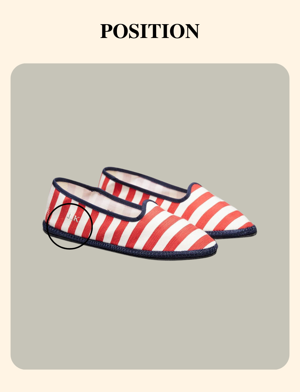 Red & White Striped Flats - Handmade in Italy - 06