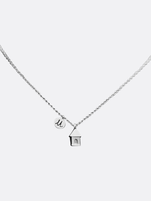 Made in Italy Custom Letter Home Gold and Silver Necklace - 04