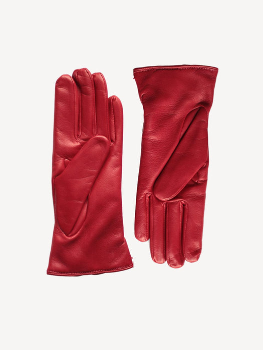 Amalfi - Handmade in Italy Red Leather Gloves - 02