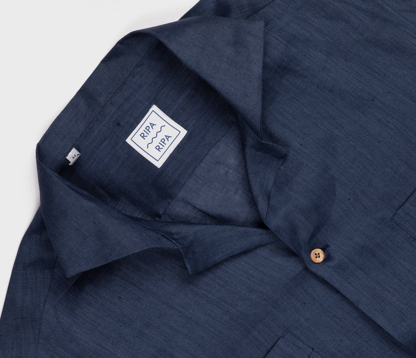 Blue Ischia - Made in Italy Linen Shirt for man - 03
