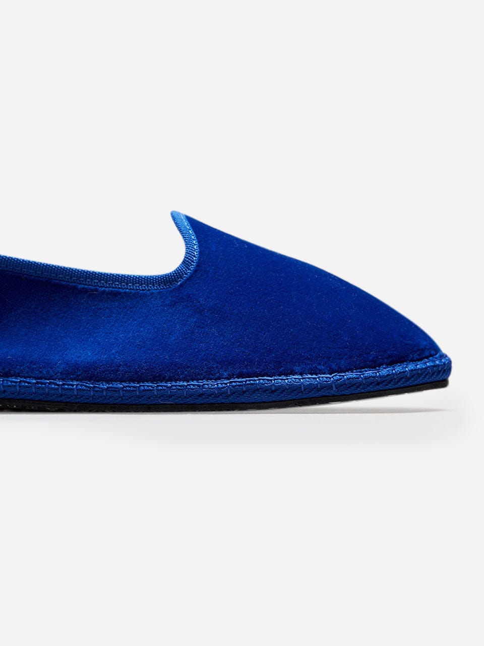 Italian Velvet Electric Blue Flats - Handmade in Italy - 03