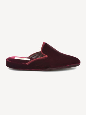 Red Château Velvet Slippers Handmade in Italy - 03