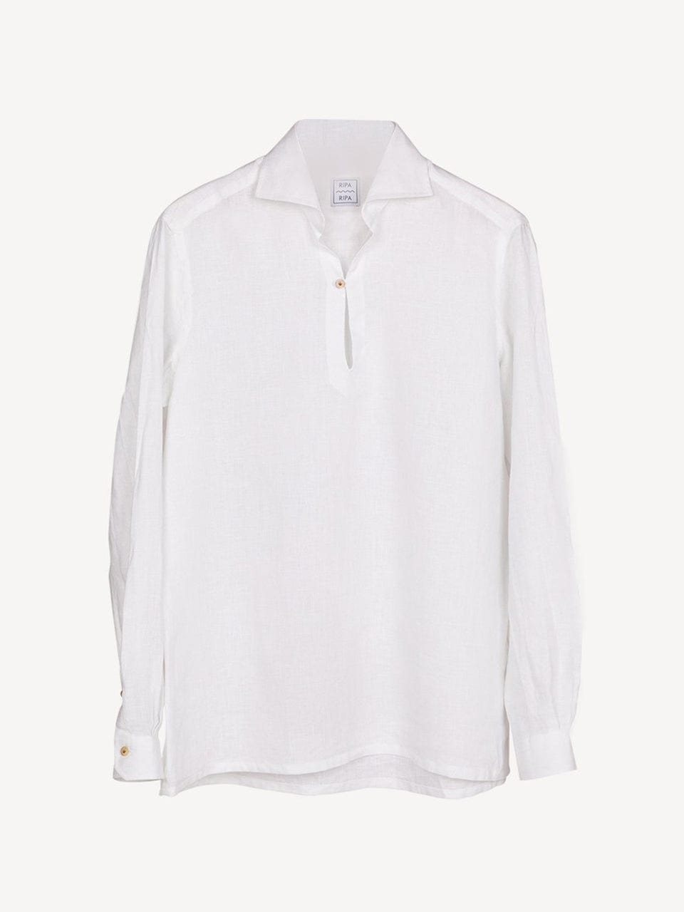 White Capri made in Italy Linen Shirt for man - 01