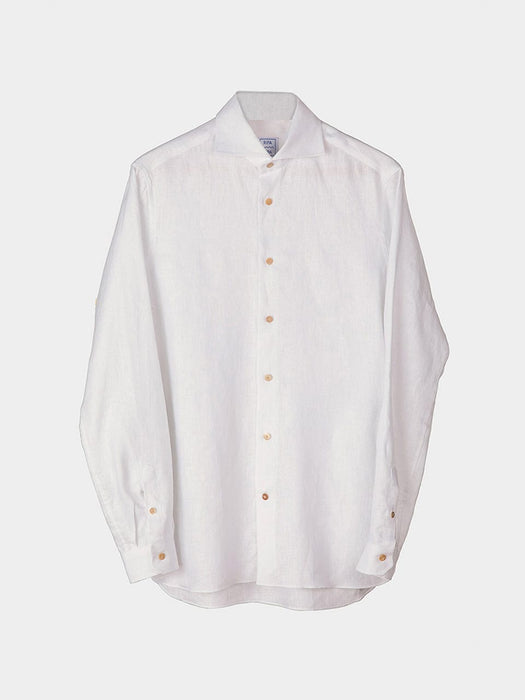 White Elba made in Italy Linen Shirt for man - 01